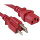 ENET Standard Power Cord - 10 A - Red - 1 ft Cord Length N515-C13-RD-1F-ENC