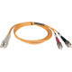 Tripp Lite 3M Duplex Multimode 50/125 Fiber Optic Patch Cable LC/ST 10&#39;&#39; 10ft 3 Meter - LC Male - ST Male - 9.84ft - Orange N518-03M
