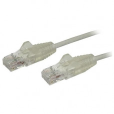 Startech.Com 3 ft CAT6 Cable - Slim CAT6 Patch Cord - Gray - Snagless RJ45 Connectors - Gigabit Ethernet Cable - 28 AWG - LSZH (N6PAT3GRS) - Slim CAT6 cable is 36% thinner than a standard CAT 6 network cable - Patch cable is tested to comply with Category