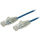 Startech.Com 0.5 m CAT6 Cable - Slim - Snagless RJ45 Connectors - Blue - 1.64 ft Category 6 Network Cable for Network Device - First End: 1 x RJ-45 Male Network - Second End: 1 x RJ-45 Male Network - Patch Cable - Gold Plated Contact - Blue - 1 Pack N6PAT