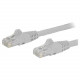 Startech.Com 12ft White Cat6 Patch Cable with Snagless RJ45 Connectors - Cat6 Ethernet Cable - 12 ft Cat6 UTP Cable - 12 ft Category 6 Network Cable for Network Device, Workstation, Hub - First End: 1 x RJ-45 Male Network - Second End: 1 x RJ-45 Male Netw