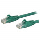 Startech.Com 14ft Green Cat6 Patch Cable with Snagless RJ45 Connectors - Cat6 Ethernet Cable - 14 ft Cat6 UTP Cable - 14 ft Category 6 Network Cable for Network Device, Workstation, Hub - First End: 1 x RJ-45 Male Network - Second End: 1 x RJ-45 Male Netw