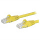 Startech.Com 150ft Yellow Cat6 Patch Cable with Snagless RJ45 Connectors - Long Ethernet Cable - 150 ft Cat 6 UTP Cable - 150 ft Category 6 Network Cable for Network Device, Workstation, Hub - First End: 1 x RJ-45 Male Network - Second End: 1 x RJ-45 Male