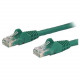 Startech.Com 1ft Green Cat6 Patch Cable with Snagless RJ45 Connectors - Short Ethernet Cable - 1 ft Cat 6 UTP Cable - 1 ft Category 6 Network Cable for Network Device, Workstation, Hub - First End: 1 x RJ-45 Male Network - Second End: 1 x RJ-45 Male Netwo