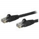 Startech.Com 6in Black Cat6 Patch Cable with Snagless RJ45 Connectors - Short Ethernet Cable - 6 inch Cat 6 UTP Cable - 6" Category 6 Network Cable for Network Device, Workstation, Hub - First End: 1 x RJ-45 Male Network - Second End: 1 x RJ-45 Male 