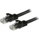 Startech.Com 2ft Black Cat6 Patch Cable with Snagless RJ45 Connectors - Cat6 Ethernet Cable - 2 ft Cat6 UTP Cable - 2 ft Category 6 Network Cable for Network Device, Workstation, Hub - First End: 1 x RJ-45 Male Network - Second End: 1 x RJ-45 Male Network