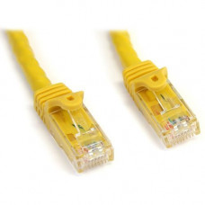 Startech.Com 25ft CAT6 Ethernet Cable - Yellow Snagless Gigabit CAT 6 Wire - 100W PoE RJ45 UTP 650MHz Category 6 Network Patch Cord UL/TIA - 25ft Yellow CAT6 Ethernet cable delivers Multi Gigabit 1/2.5/5Gbps & 10Gbps up to 160ft - 650MHz - Fluke teste