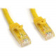 Startech.Com 15ft CAT6 Ethernet Cable - Yellow Snagless Gigabit CAT 6 Wire - 100W PoE RJ45 UTP 650MHz Category 6 Network Patch Cord UL/TIA - 15ft Yellow CAT6 Ethernet cable delivers Multi Gigabit 1/2.5/5Gbps & 10Gbps up to 160ft - 650MHz - Fluke teste