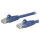 Startech.Com 9 ft Blue Cat6 Cable with Snagless RJ45 Connectors - Cat6 Ethernet Cable - 9ft UTP Cat 6 Patch Cable - 9 ft Category 6 Network Cable for Network Device, Workstation, Hub - First End: 1 x RJ-45 Male Network - Second End: 1 x RJ-45 Male Network
