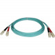 Tripp Lite 1M 10Gb Duplex Multimode 50/125 OM3 LSZH Fiber Optic Patch Cable SC/SC Aqua 3&#39;&#39; 3ft 1 Meter - SC Male - SC Male - 3.28ft - Aqua Blue N806-01M