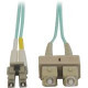 Tripp Lite 1M 10Gb Duplex Multimode 50/125 OM3 LSZH Fiber Optic Patch Cable LC/SC Aqua 3&#39;&#39; 3ft 1 Meter - SC Male - LC Male - 3.28ft - Aqua Blue N816-01M