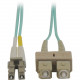 Tripp Lite 2M 10Gb Duplex Multimode 50/125 OM3 LSZH Fiber Optic Patch Cable LC/SC Aqua 6&#39;&#39; 6ft 2 Meter - SC Male - LC Male - 6.56ft - Aqua Blue N816-02M