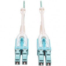 Tripp Lite 1M 10Gb 50/125 OM3 Fiber Cable Push / Pull Tabs LC/LC - Fiber Optic for Network Device - 3 ft - 2 x LC Male Network - 2 x LC Male Network - Aqua - RoHS Compliance N820-01M-T