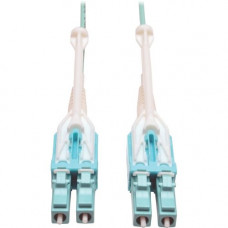 Tripp Lite 5M 10Gb 50/125 OM3 Fiber Cable Push / Pull Tabs LC/LC - Fiber Optic for Network Device - 16 ft - 2 x LC Male Network - 2 x LC Male Network - Aqua - RoHS Compliance N820-05M-T