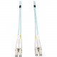 Tripp Lite 0.5M 10Gb Duplex Multimode 50/125 OM3 LSZH Fiber Cable LC/LC Aqua - Fiber Optic for Network Device - 1.67 ft - 2 x LC Male Network - 2 x LC Male Network - RoHS Compliance N820-20N