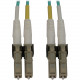Tripp Lite N820X-04M Fiber Optic Duplex Network Cable - 13.12 ft Fiber Optic Network Cable for Network Device, Switch, Patch Panel - First End: 2 x LC/PC Male Network - Second End: 2 x LC/PC Male Network - 400 Gbit/s - LSZH, OFNR - 50/125 &micro;m - A