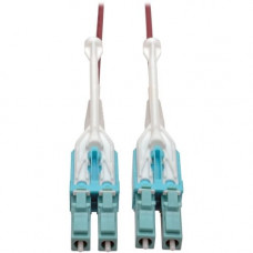 Tripp Lite 1M 10Gb Duplex Multimode Fiber Patch Cable 50/125 OM4 LC/LC LSZH - Fiber Optic for Network Device - 12.50 GB/s - Patch Cable - 3.28 ft - 2 x LC Male Network - 2 x LC Male Network - 50/125 &micro;m - Magenta N821-01M-MG-T