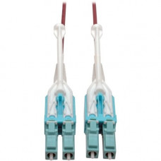 Tripp Lite 2M 10Gb Duplex Multimode Fiber Patch Cable 50/125 OM4 LC/LC LSZH - Fiber Optic for Network Device - 12.50 GB/s - Patch Cable - 6.56 ft - 2 x LC Male Network - 2 x LC Male Network - 50/125 &micro;m - Magenta N821-02M-MG-T