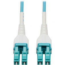 Tripp Lite Fiber Optic Duplex Network Cable - 164.04 ft Fiber Optic Network Cable for Network Device, Patch Panel, Switch - First End: 2 x LC Male Network - Second End: 2 x LC Male Network - 100 Gbit/s - LSZH, OFNR - 50/125 &micro;m - Aqua, White N821