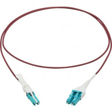 Tripp Lite N822L-01M-MG 400Gb Duplex Multimode 50/125 OM4 Fiber Optic Cable, Magenta, 1 m - 3.28 ft Fiber Optic Network Cable for Network Device, Patch Panel, Network Switch, Transceiver - First End: 2 x CS Male Network - Second End: 2 x LC/PC Female Netw