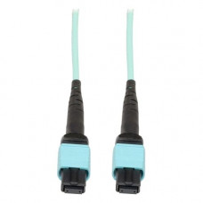 Tripp Lite 5M MTP / MPO Patch Cable 12 Fiber 40GbE Aqua OM3 Plenum 16ft 16&#39;&#39; 5 Meter - 12 Fiber,40GbE, 40GBASE-SR4,OM3 Plenum-rated - Aqua, 5M (16-ft.)" - RoHS, TAA Compliance N844-05M-12-P