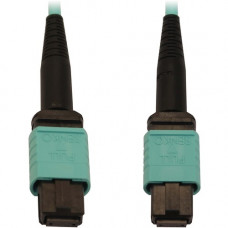 Tripp Lite N844B-01M-12-P Fiber Optic Network Cable - 3.28 ft Fiber Optic Network Cable for Network Device, Patch Panel, Switch - First End: 1 x MTP/MPO Female Network - Second End: 1 x MTP/MPO Female Network - 400 Gbit/s - LSZH, OFNR - 50/125 &micro;