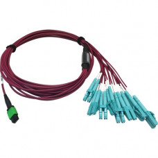 Tripp Lite N846D-03M-16EMG 400G Multimode 50/125 OM4 Fiber Optic Cable, Magenta, 3 m - 9.84 ft Fiber Optic Network Cable for Network Device, Transceiver, Network Switch, Patch Panel - First End: 1 x MTP/MPO Female Network - Second End: 8 x LC Male Network