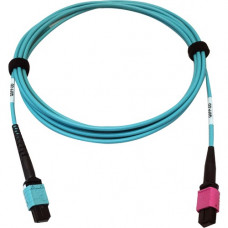 Tripp Lite N846D-03M-24DAQ 400G Multimode 50/125 OM4 Fiber Optic Cable, Aqua, 3 m - 9.84 ft Fiber Optic Network Cable for Network Device, Transceiver, Network Switch, Patch Panel - First End: 1 x MTP/MPO Female Network - Second End: 1 x MTP/MPO Female Net