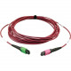 Tripp Lite N846D-05M-16BMG 400G Multimode 50/125 OM4 Fiber Optic Cable, Magenta, 5 m - 16.40 ft Fiber Optic Network Cable for Network Device, Transceiver, Network Switch, Patch Panel - First End: 1 x MTP/MPO Female Network - Second End: 1 x MTP/MPO Female