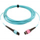 Tripp Lite N846D-05M-24DAQ 400G Multimode 50/125 OM4 Fiber Optic Cable, Aqua, 5 m - 16.40 ft Fiber Optic Network Cable for Network Device, Transceiver, Network Switch, Patch Panel - First End: 1 x MTP/MPO Female Network - Second End: 1 x MTP/MPO Female Ne
