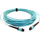 Tripp Lite N846D-10M-24AAQ 400G Multimode 50/125 OM4 Fiber Optic Cable, Aqua, 10 m - 32.81 ft Fiber Optic Network Cable for Network Device, Transceiver, Network Switch, Patch Panel - First End: 1 x MTP/MPO Female Network - Second End: 1 x MTP/MPO Female N