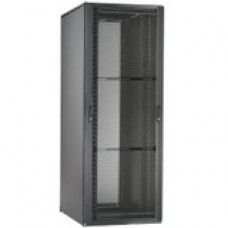 Panduit Net-Access N Rack Cabinet - For LAN Switch, Patch Panel - 48U Rack Height x 19" Rack Width - Floor Standing - Black - Steel - TAA Compliance N8812B