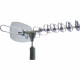 Naxa Y00-0840005008232 Antenna - Range - UHF, VHF, FM - 40 MHz to 230 MHz, 470 MHz to 862 MHz - 35 dB - HDTV Antenna, Television - Silver NAA351