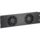 Chief Manufacturing Raxxess 3U Quiet Dual Fan Panels - Anodized Aluminum - TAA Compliance NAF32QBA