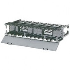 PANDUIT NetManager Horizontal Cable Manager - 1U Rack Height - 19" Panel Width - TAA Compliance NCMH1-RFC