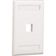 Panduit NK1FBL Faceplate - 1 x Total Number of Socket(s) - 1-gang - Black - Acrylonitrile Butadiene Styrene (ABS) - TAA Compliance NK1FBL