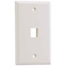 PANDUIT 1 Socket Netkey Faceplate - 1 x Socket(s) - 1-gang - Electric Ivory - TAA Compliance NK1FNEI