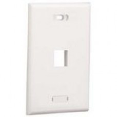 PANDUIT 1 Socket Netkey Faceplate - 1 x Socket(s) - 1-gang - Off-white - TAA Compliance NK1FNIW