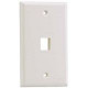 PANDUIT 1 Socket Netkey Faceplate - 1 x Socket(s) - 1-gang - White - TAA Compliance NK1FNWH