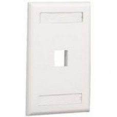 PANDUIT 1 Socket NetKey Faceplate - 1 x Socket(s) - 1-gang - White - TAA Compliance NK1FWHY