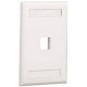 PANDUIT 1 Socket NetKey Faceplate - 1 x Socket(s) - 1-gang - White - TAA Compliance NK1FWHY