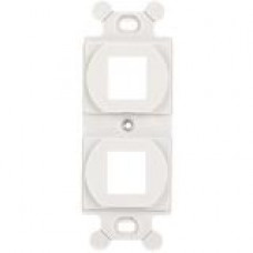 Panduit NetKey NK2106MFEI Faceplate Insert - 2 x Total Number of Socket(s) - Electric Ivory - Acrylonitrile Butadiene Styrene (ABS) - TAA Compliance NK2106MFEI