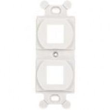 Panduit NK2106MFIW Faceplate Insert - 2 x Total Number of Socket(s) - Off White - Acrylonitrile Butadiene Styrene (ABS) - TAA Compliance NK2106MFIW