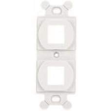 Panduit NetKey NK2106MFWH Faceplate Insert - 2 x Total Number of Socket(s) - 1-gang - White - Acrylonitrile Butadiene Styrene (ABS) - TAA Compliance NK2106MFWH