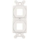Panduit NetKey NK2106MFWH Faceplate Insert - 2 x Total Number of Socket(s) - 1-gang - White - Acrylonitrile Butadiene Styrene (ABS) - TAA Compliance NK2106MFWH