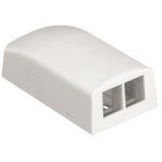 Panduit NetKey 2 Socket Surface Mounting Box - 2 x Socket(s) - Electric Ivory - TAA Compliance NK2BXEI-A