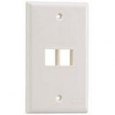 PANDUIT 2 Socket Netkey Faceplate - 2 x Socket(s) - 1-gang - Electric Ivory - TAA Compliance NK2FNEI