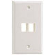 PANDUIT 2 Socket Netkey Faceplate - 2 x Socket(s) - 1-gang - Electric Ivory - TAA Compliance NK2FNEI