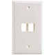 PANDUIT 2 Socket Netkey Faceplate - 2 x Socket(s) - 1-gang - White - TAA Compliance NK2FNWH