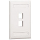 PANDUIT 2 Socket NetKey Faceplate - 2 x Socket(s) - 1-gang - White - TAA Compliance NK2FWHY